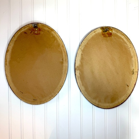 1950s Vintage Oval Floral Prints Signed Eula, Cottagecore Wall Art Set - Picture 7 of 8